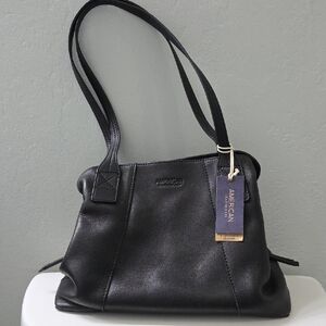 American Leather Co. Black Shoulder Bag